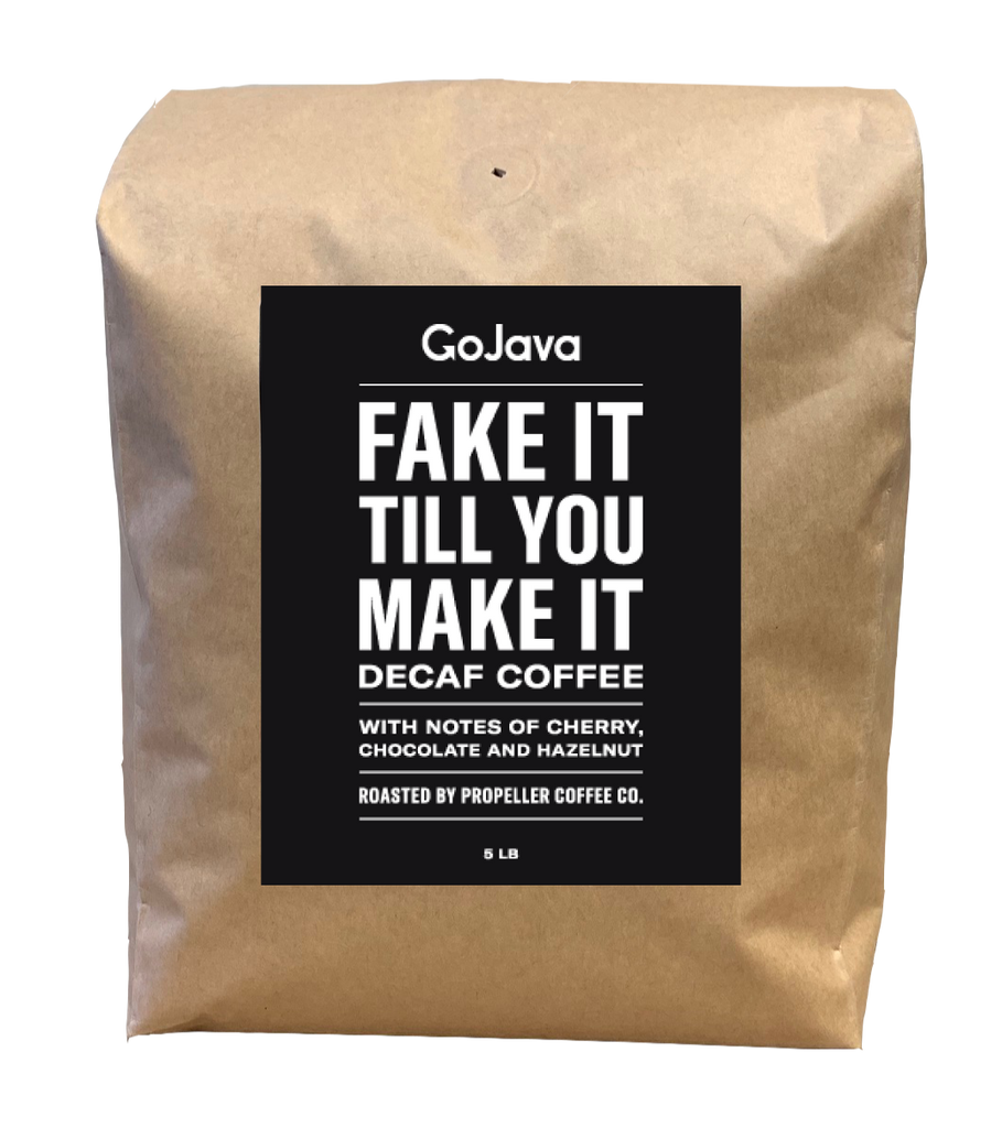 GoJava - Whole Bean - Fake It Till You Make It - DECAF Coffee - (5 pound) - Pantree