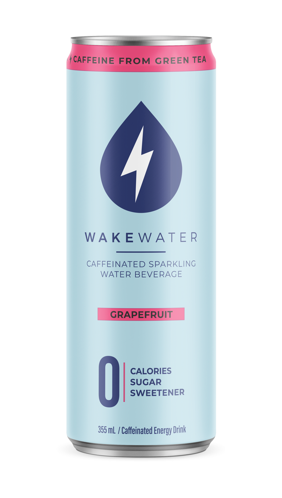 WakeWater - Caffeinated Sparkling Water - Grapefruit (12x355ml) - Pantree