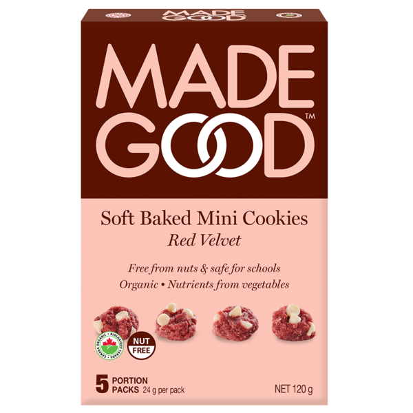 MadeGood - Soft Baked Mini Cookies Red Velvet (5x24g) - Pantree