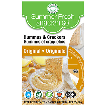 Summer Fresh Snack and Go - Hummus -  Original with Crackers (12x83g) - Pantree