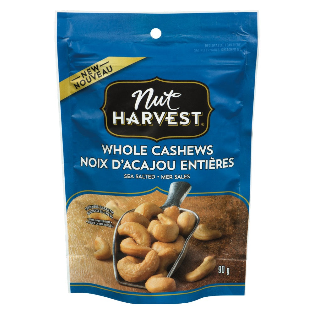 Nut Harvest - Sea Salted Whole Cashews (12x90g) - Pantree
