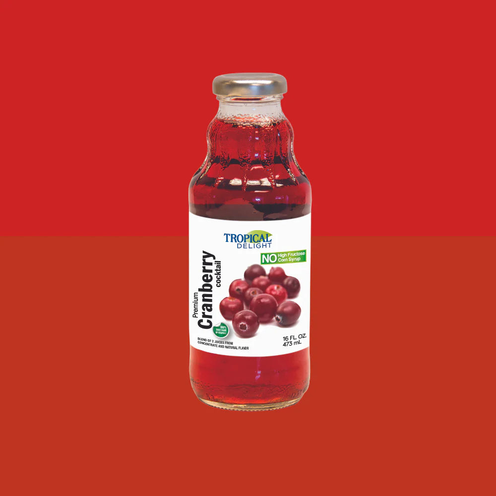 Tropical Delight - Cranberry Juice (Glass Bottle) (12x473ml) - Pantree