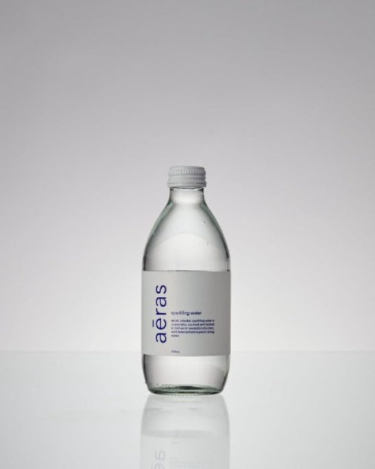 aeras premium sparkling water 330ml glass bottle