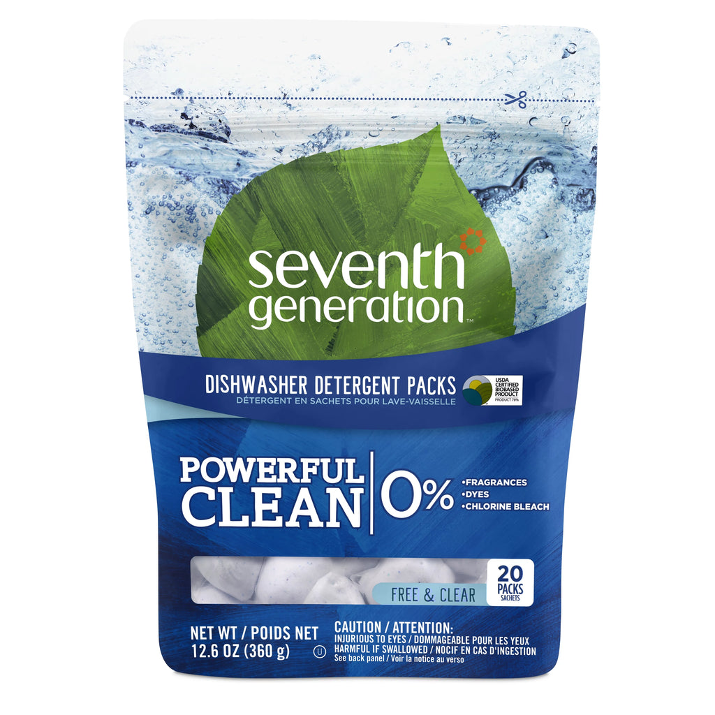 Seventh Generation - Dishwasher Detergent Packs - Free & Clear (6x20ea) (jit) - Pantree