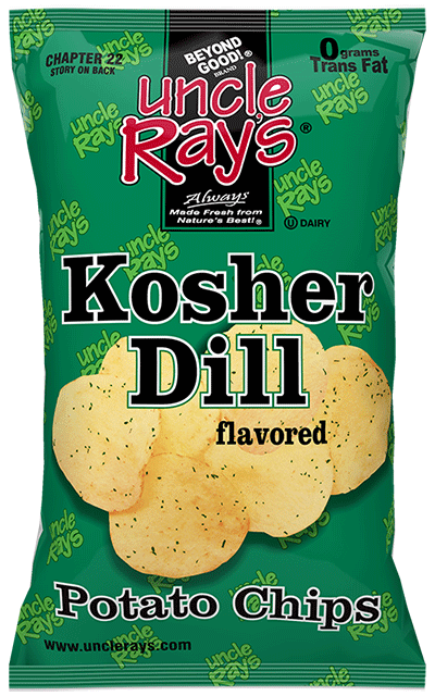 Uncle Ray's Potato Chips Kosher Dill (Gluten , Kosher) (10-130 g) (jit) - Pantree Food Service