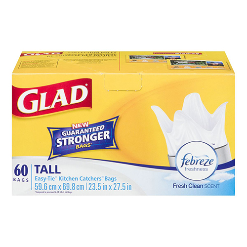 Glad Kitchen Catchers Tall Febreze (6-60 ea) (jit) - Pantree