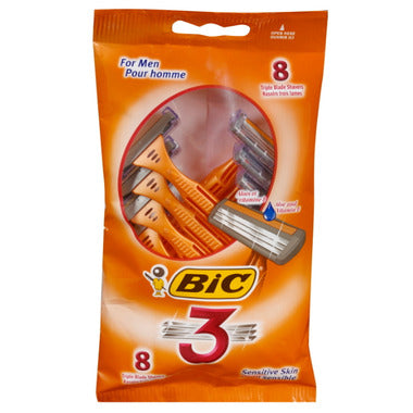 Bic 3 Mens Disposable Razors (8 Pack x 3 - 48 Razors)(jit) – Pantree