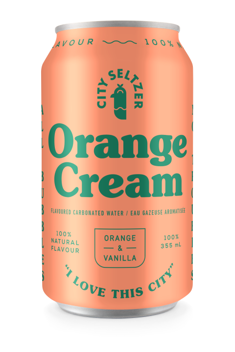 City Seltzer - Orange Cream Flavoured Carbonated Water (24x355ml) (jit) - Pantree