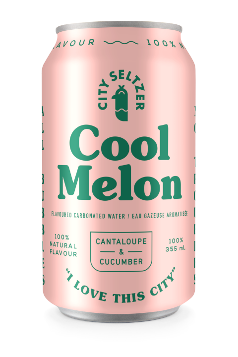 City Seltzer - Cool Melon Flavoured Carbonated Water (24x355ml) (jit) - Pantree