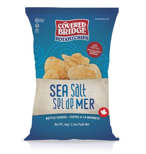 Covered Bridge Kettle Chips - Sea Salt (24x60g) - Pantree