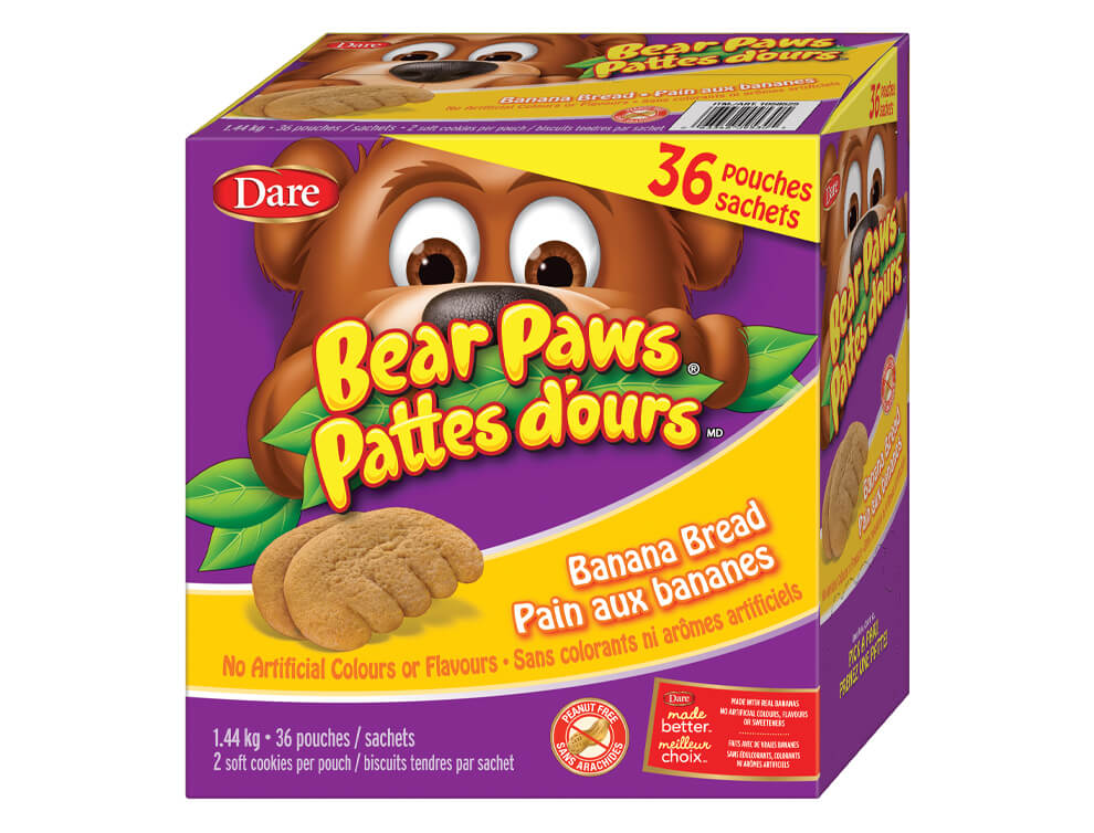 Dare Bear Paws - Banana Bread (36 pouches / 1.44kg) - Pantree
