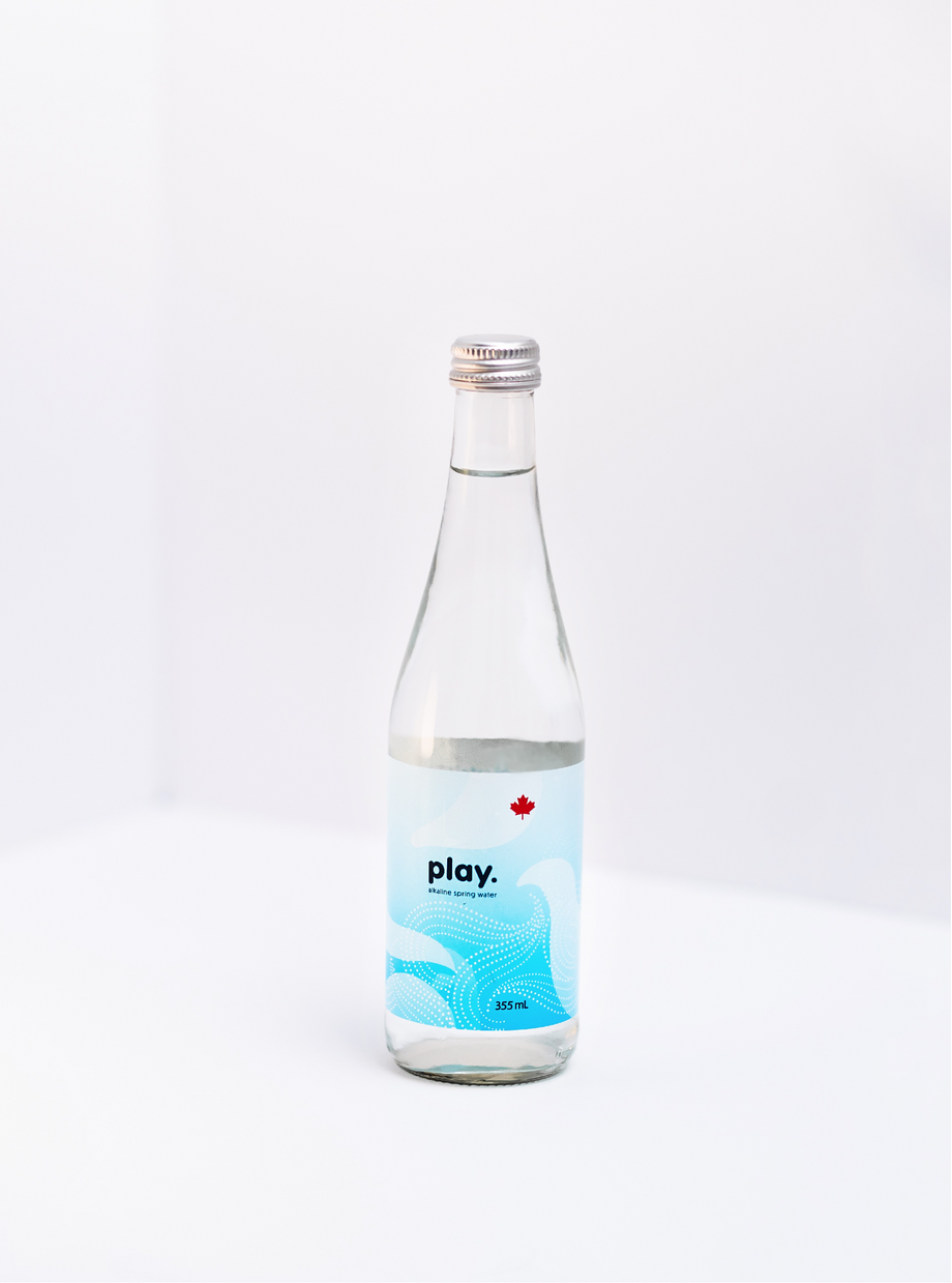 Glass bottle natural spring water - Evian