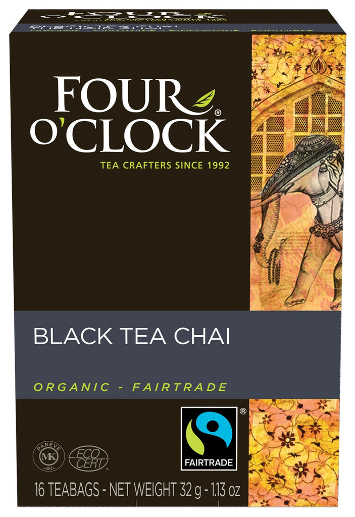 Four O'Clock Tea Black Chai Tea Org (6-16ct) (jit) - Pantree