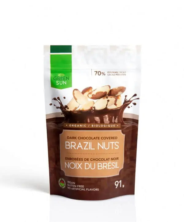 Green Sun Foods - Brazil Nuts dipped in 70% Dark Chocolate (10x91g) (jit) - Pantree
