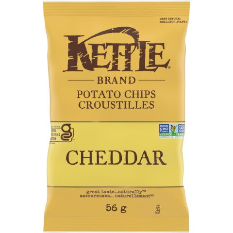 Kettle Chips Cheddar (Gluten Free, Non-GMO) (24-56 g) (jit) - Pantree
