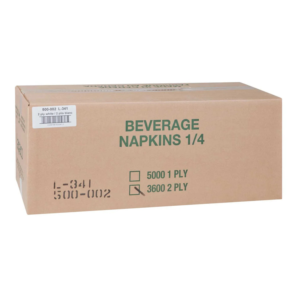Lapaco 2 Ply White Beverage Napkin (3600 Napkins Per Case) (JIT) - Pantree