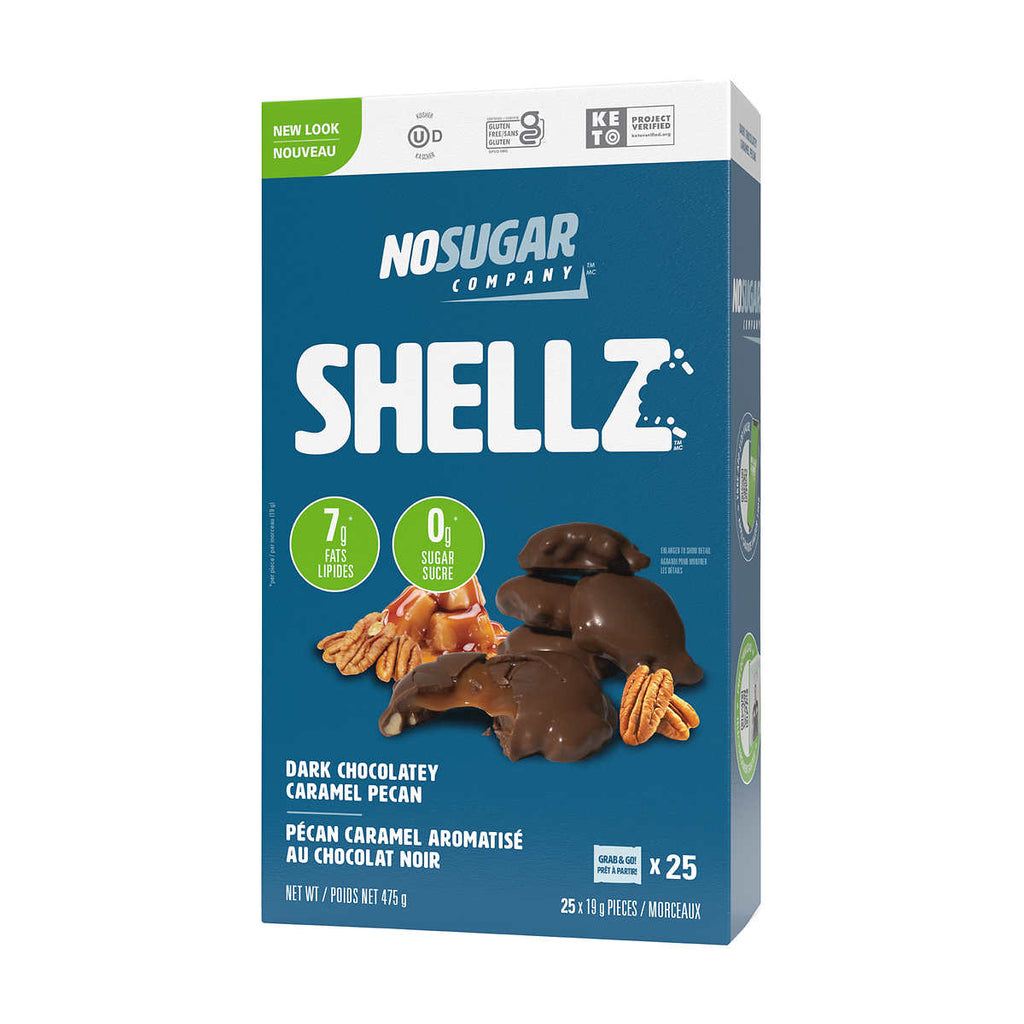 No Sugar Co. - Shellz - Dark Chocolately Caramel Pecan (25x19g) - Pantree