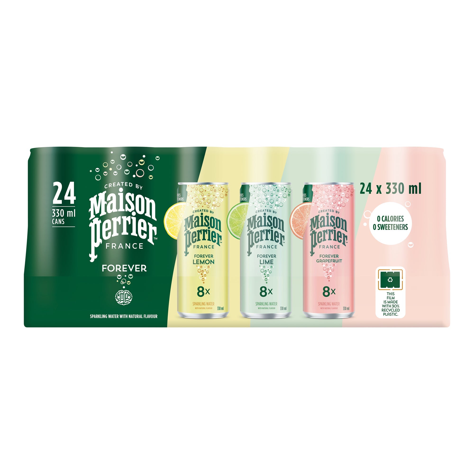 Perrier Multipack Maison Perrier Sparkling Water - Variety Pack (24-330 mL (Cans)) – Pantree