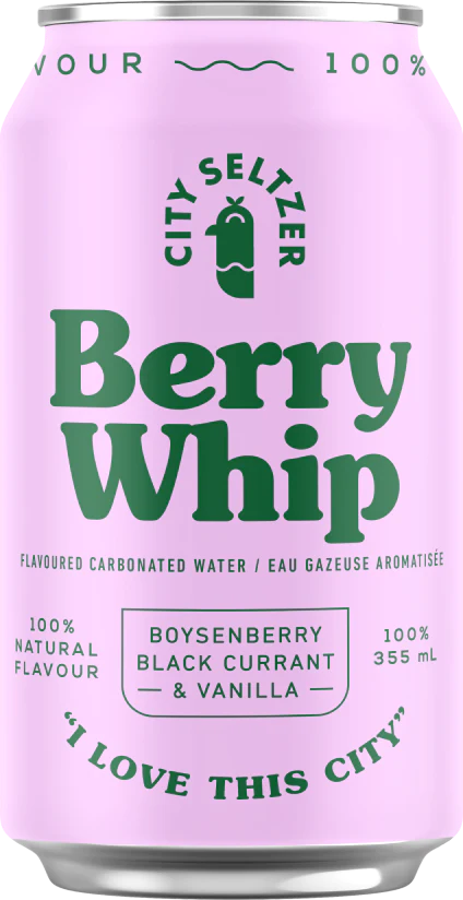 City Seltzer - Berry Whip Flavoured Carbonated Water (24x355ml) (jit) - Pantree