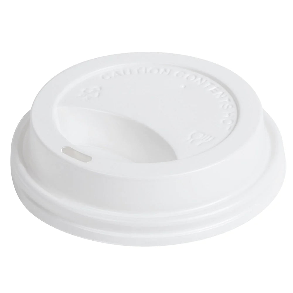 Compostable White Dome Lids For Ecotainer 10-20oz Cups  (1200 Per Case) - Pantree