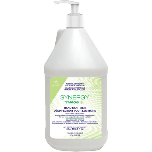 Synergy With Aloe Gel Hand Sanitizer w/Pump (4 L Jug) - Pantree