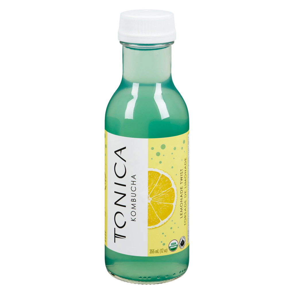 Tonica Raw Organic Lemonade Twist Kombucha (Refrigerated) (Toronto Company) (12x355ml) - Pantree