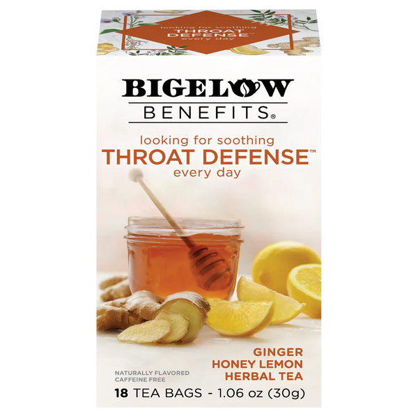 Bigelow Benefits Throat Defense Ginger Honey Lemon Tea 6 18 s jit