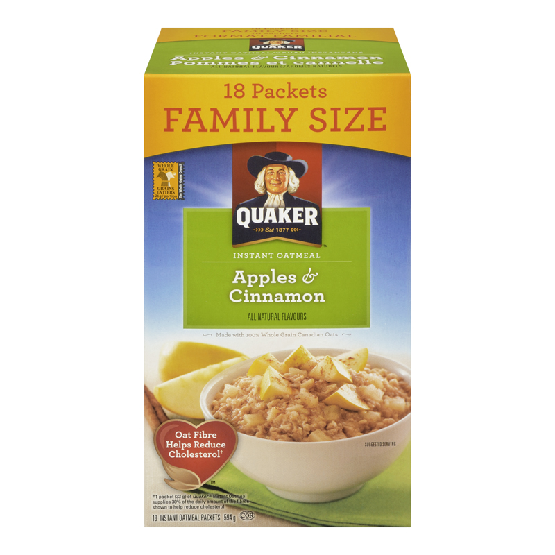 Quaker Apple & Cinnamon Oatmeal (8-594 g (144 Packets)) (jit) - Pantree