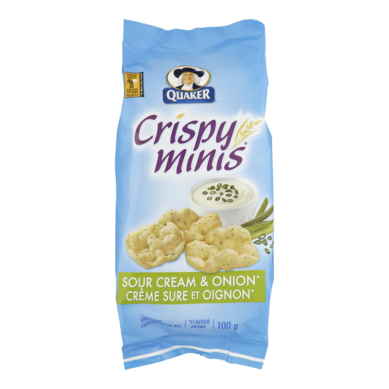 Quaker Crispy Mini Rice Cakes - Sour Cream & Onion (12-100 g) (jit) - Pantree