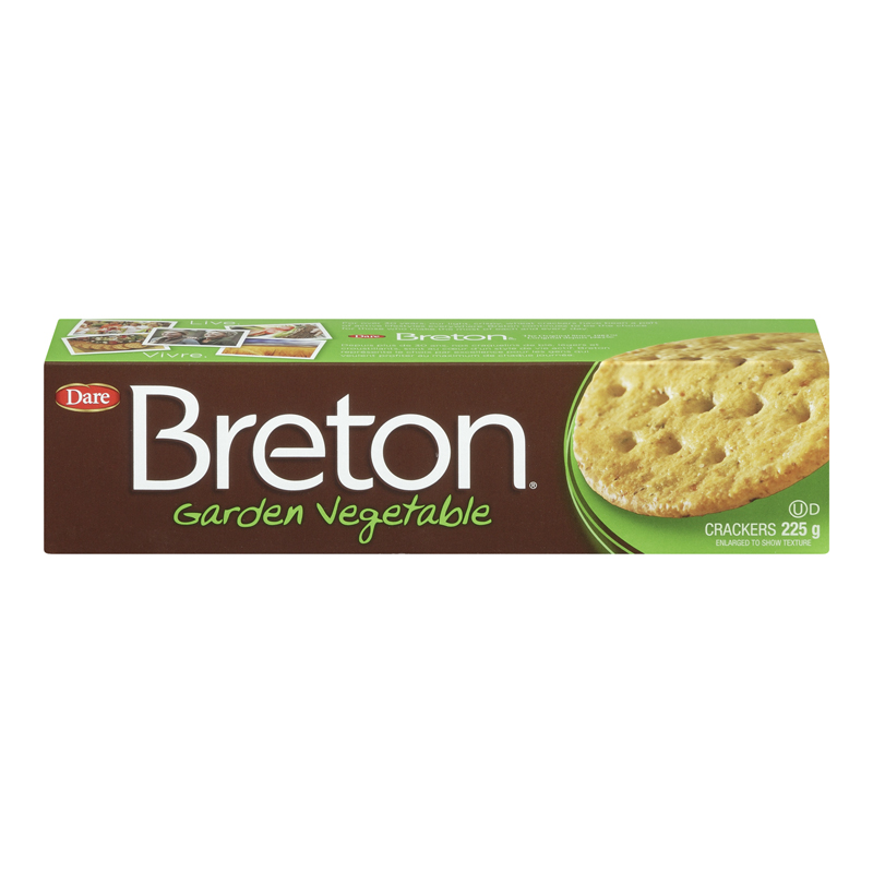 Breton Garden Vegetable Crackers (Peanut Free, Kosher) (12-225 g) (jit) - Pantree