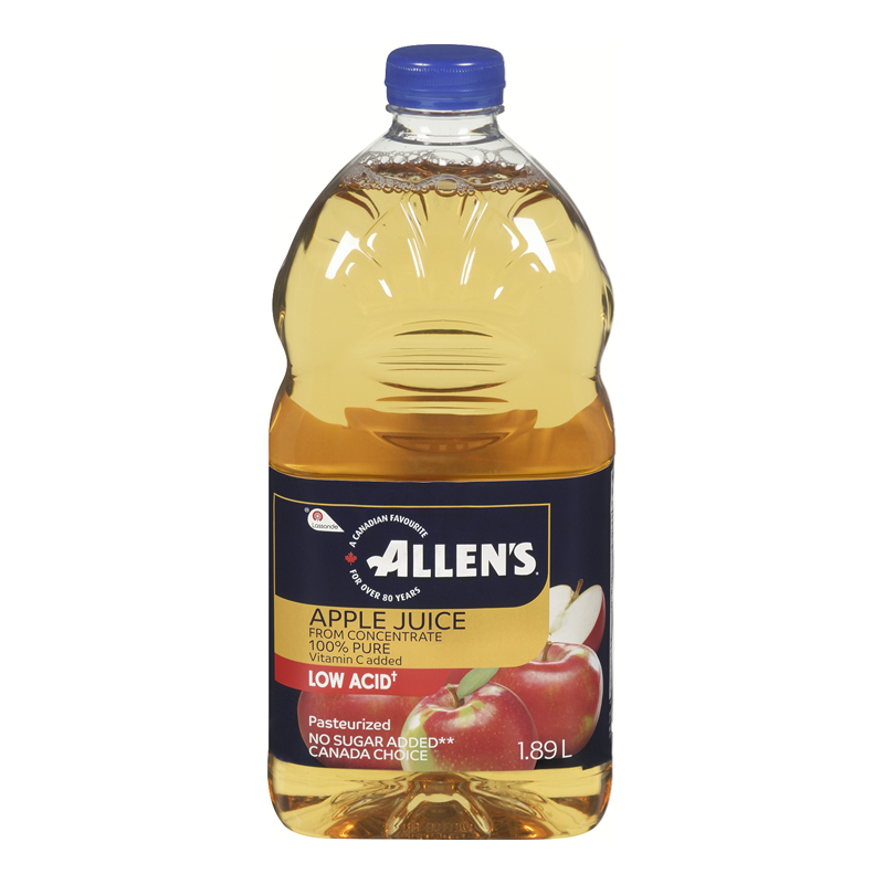 Allen's Apple Juice Low Acid (6-1.89 L) - Pantree