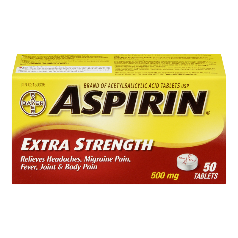 Aspirin Extra Strength Tablets (1-50 Tablets) (jit) - Pantree