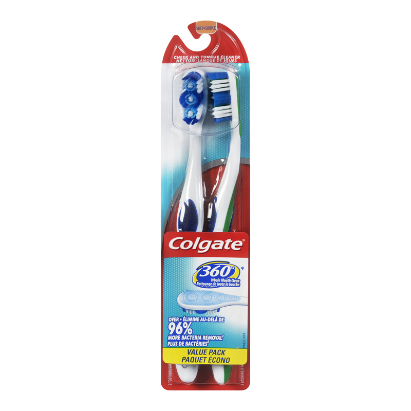 Colgate Toothbrush 360 Soft Twin Pack (12 Toothbrushes) (jit) - Pantree