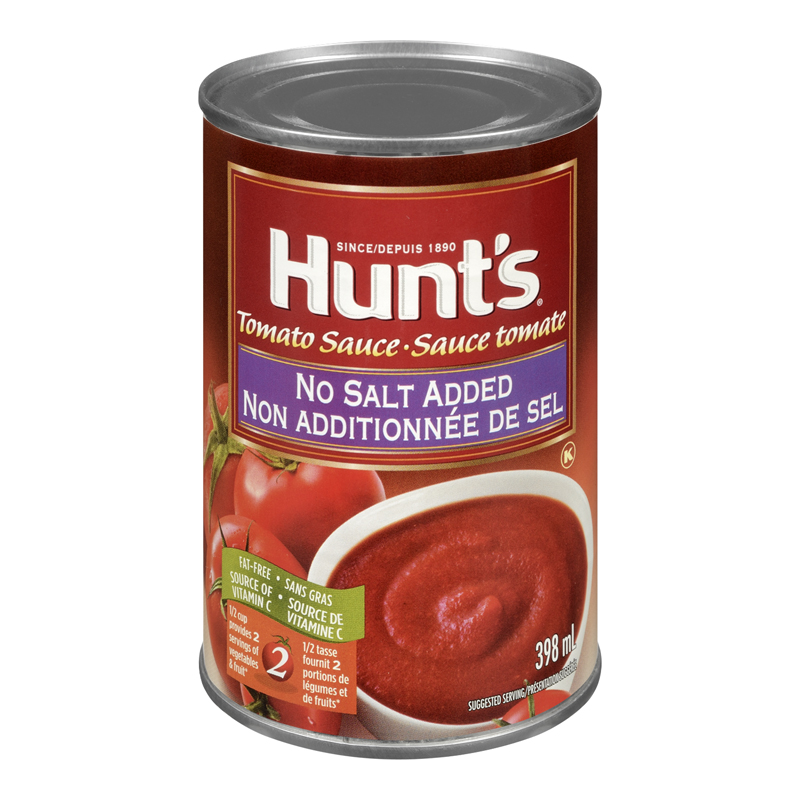 Hunt's Tomato Sauce No Salt Added (24-398 mL) (jit) - Pantree