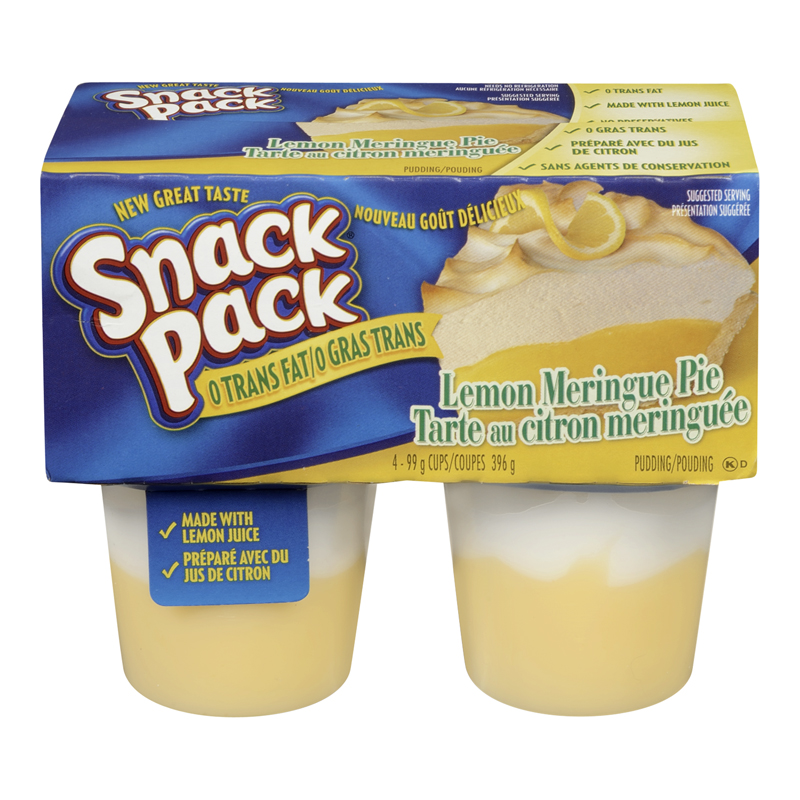 Hunt's Snack Pack Lemon Meringue Pie (48-99 g (Cups)) (jit) - Pantree