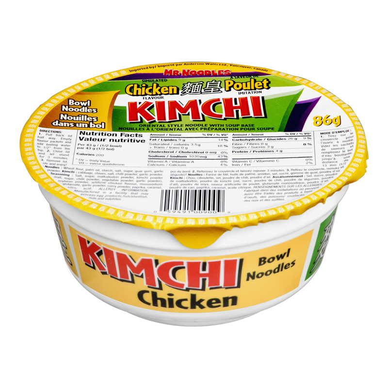 Mr Noodle Soup Mix Chicken Kimchi (12-86 g) (jit) - Pantree