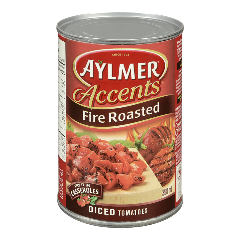 Aylmer Accent Fire Roasted Diced Tomato (24-398 mL) (jit) - Pantree