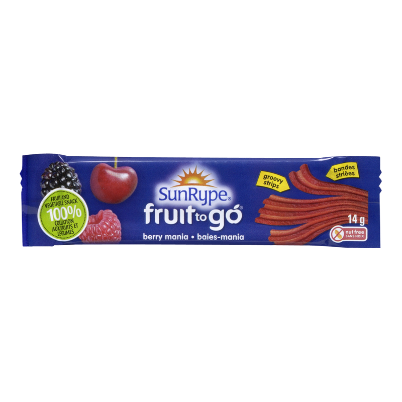 Sunrype Fruit To Go Berry Mania (Gluten Free, Peanut Free, Vegan) (154-14 g (Bars)) (jit) - Pantree