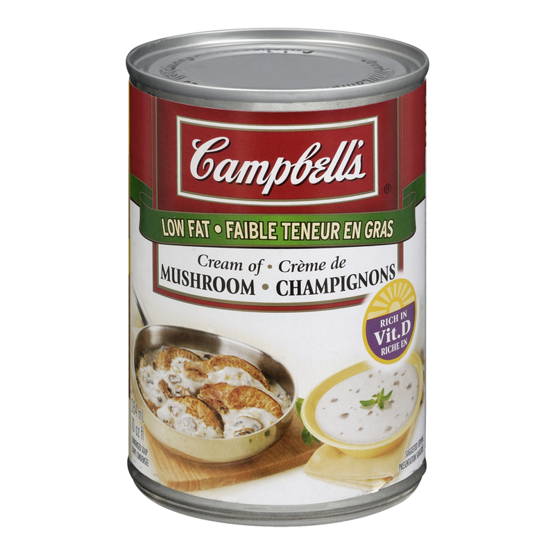 Campbell's Soup Cream Of Mushroom Low Fat (24-284 mL) (jit) - Pantree