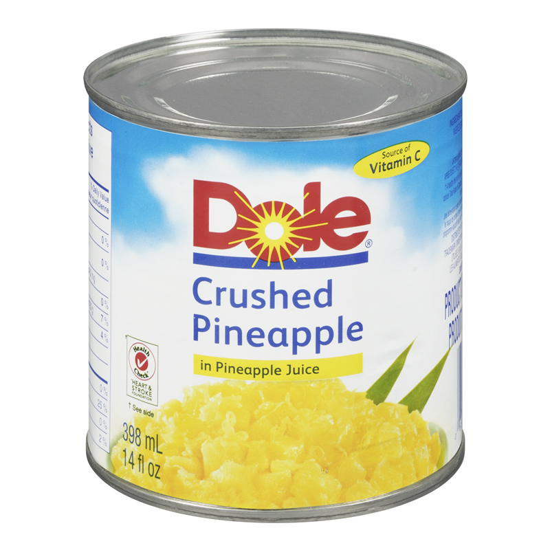 Dole Crushed Pineapple No Sugar Added (24-398 mL) (jit) - Pantree
