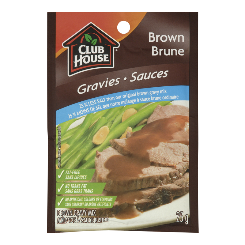 Club House Brown Gravy Mix 25% Less Salt (18-25 g) (jit) - Pantree