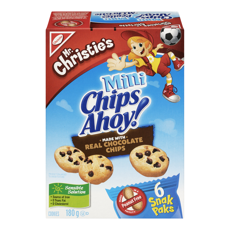 Christie Mini Chips Ahoy Snack Pack (Peanut Free) (12-180 g (72 Packs Per Case)) (jit) - Pantree