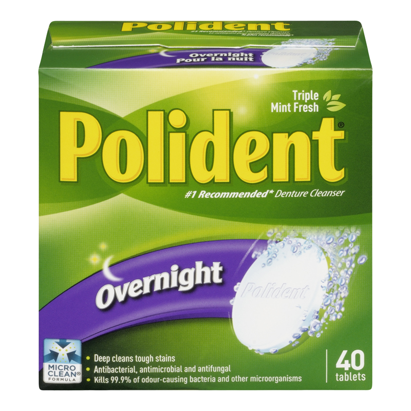 Polident Overnight (6-40 Tabs) (jit) - Pantree