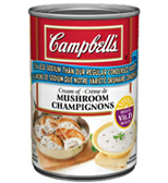 Campbell's Soup Cream Of Mushroom 25% Less Sodium (12-284 mL) (jit) - Pantree
