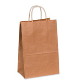 Kraft Handle Bag (8"x4.75"x10.25") (250 Per Case) (jit) - Pantree