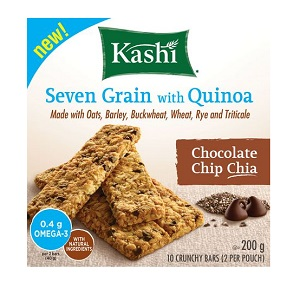 Kashi Bar Quinoa Crunch Chocolate Chip Chia (Vegan, Kosher) (12-200 g (120 Bars)) (jit) - Pantree