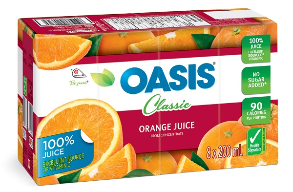 Oasis Juice Orange Pure Breakfast (Tetra) (32-200 mL) (jit) - Pantree