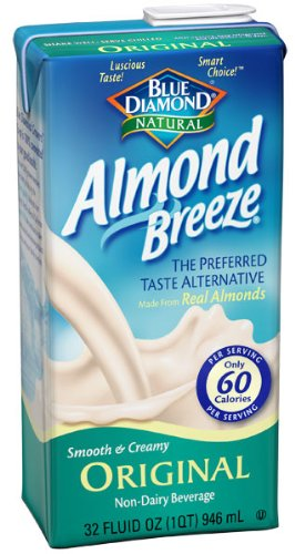 Blue Diamond Shelf-Stable Almond Breeze Almond Milk - Original (Gluten Free, Peanut Free, Non-GMO, Kosher, Vegan) (12-946 mL) - Pantree