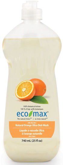 Eco-Max Dish Liquid Natural Orange (6-740 mL) (jit) - Pantree