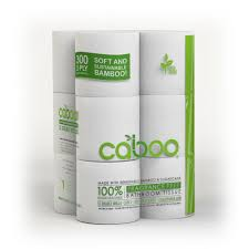 Caboo Bathroom Tissue 2 ply Double Roll- 300 Sheets - 100% Treeless Paper - Made with Bamboo & Sugarcane (6 - 12 Rolls) (jit) - Pantree